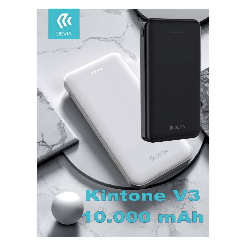 Power Bank V3 10.000mah 2 uscite 2,1 A.con protezione Bianco