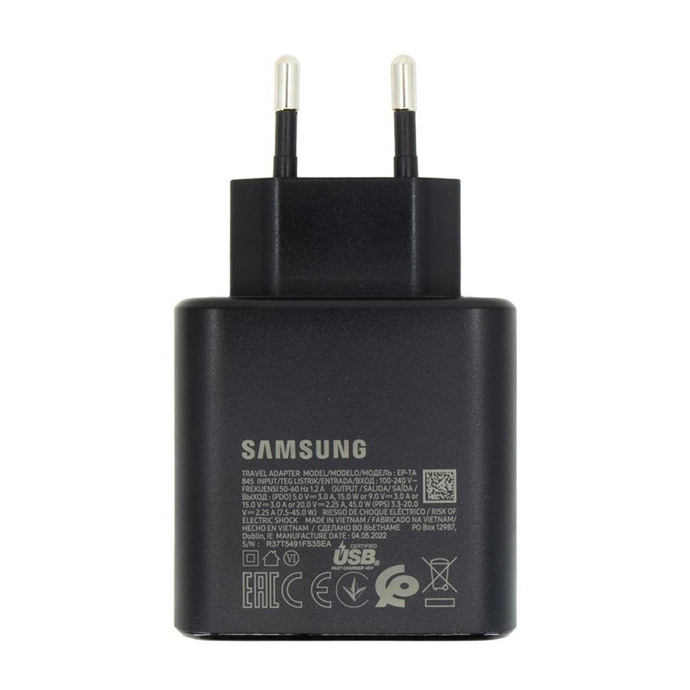 Carica Batteria Samsung EP-TA845EBE 5A. 45W IN BULK Nero