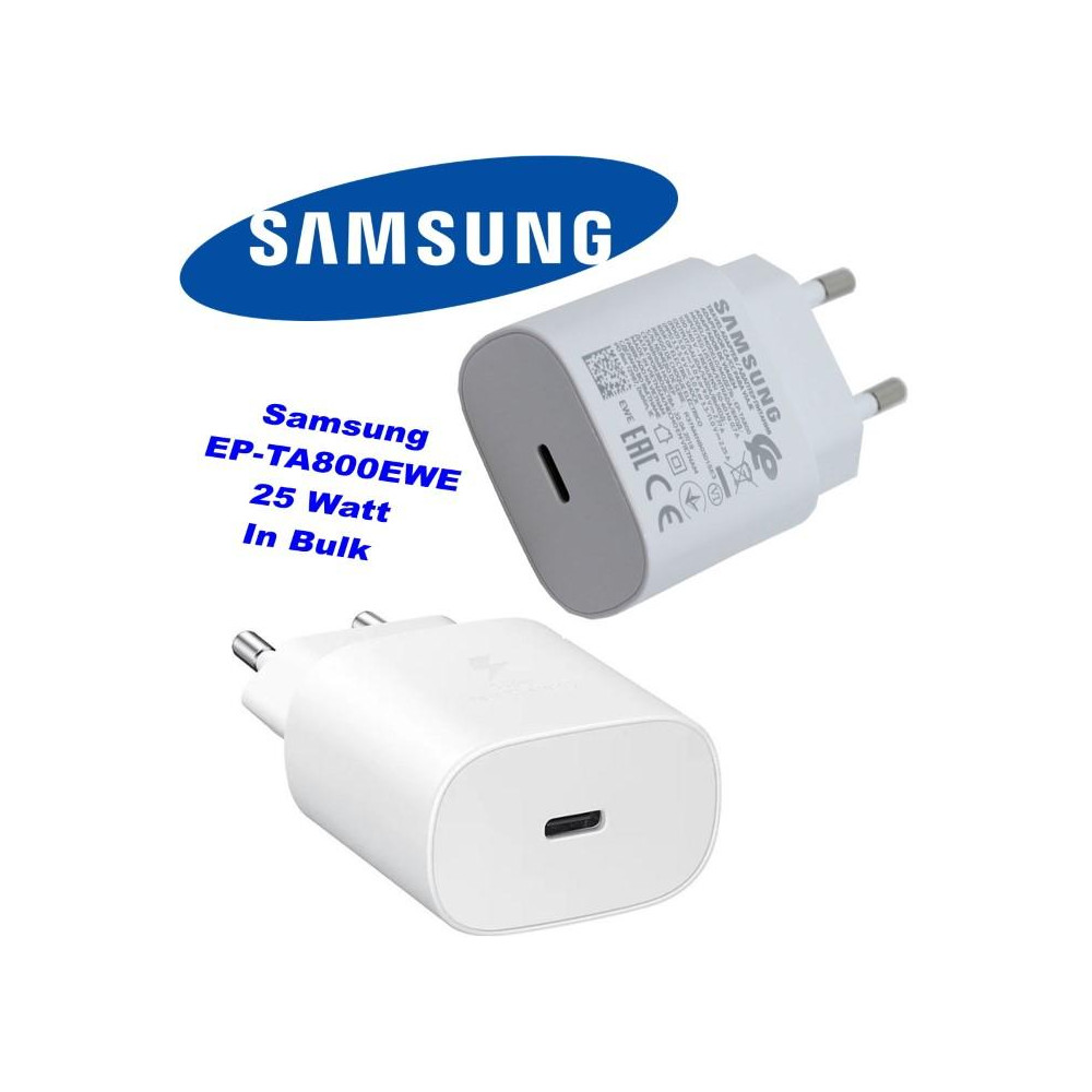 Caricatore EP-TA800EWE Samsung USB-C 25 Watt Bianco in Bulk