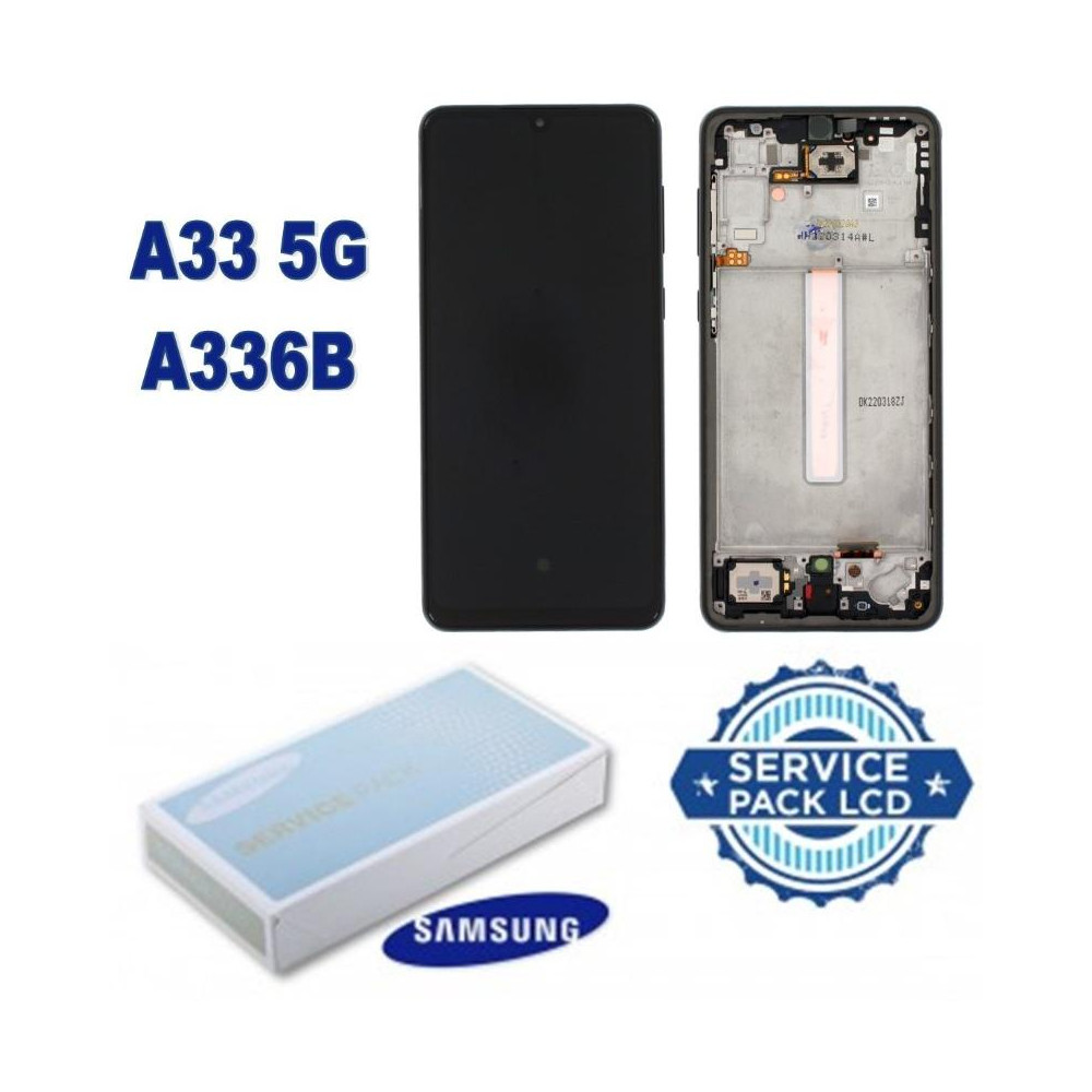 Lcd Originale Samsung A336B A33 5G Service pack Nero