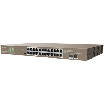 Switch Unmanaged 24 Porte PoE 100/1000 + 2SFP 410W 