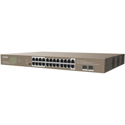 Switch Unmanaged 24 Porte PoE 100/1000 + 2SFP 410W - TENDA