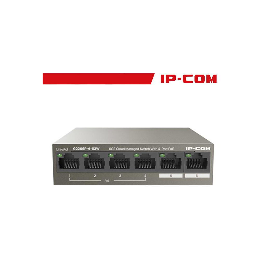 Switch IP-COM Cloud 6GE G2206P 4 porte PoE Gigabit