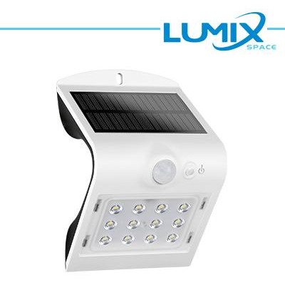 Lampada da parete LED solare senza fili con Sensori 220lm