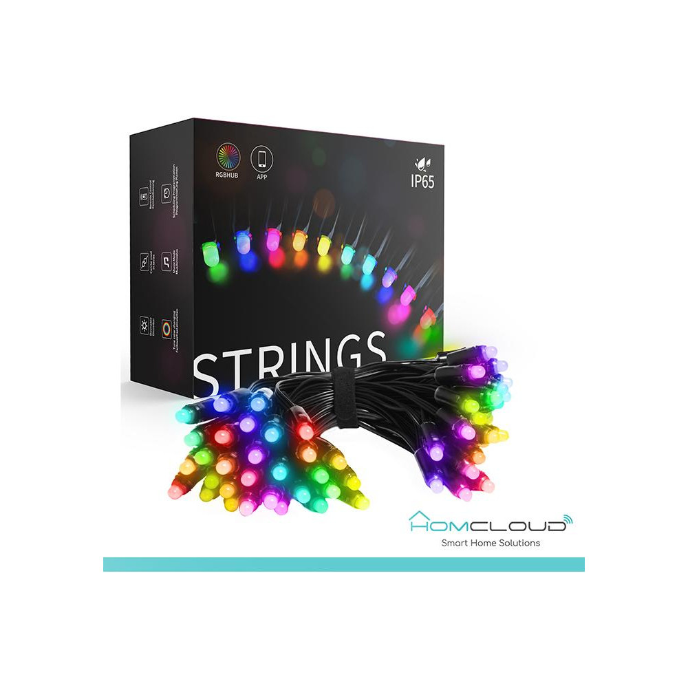 Stringa di Luci decorative a Led Smart OUTDOOR RGB-IC Wi-Fi+Bluetooth 10M IP65