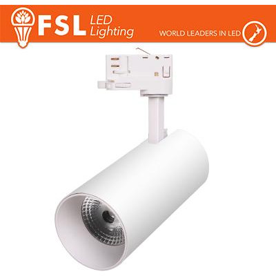 FSL Proiettore a Binario Trifase BIANCO - 3white 3000-4000-6500k, 30w, 3500lm