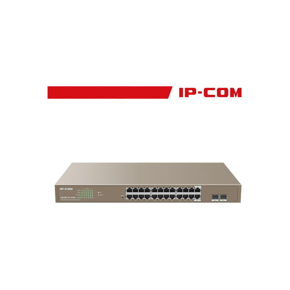 IP-COM Switch PoE Cloud Managed 24 port GE + 2SFP - G3326P-24-410W