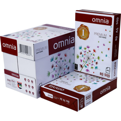 OMNIA-Carta A4 high whiteness per fotocopie (80 gr)