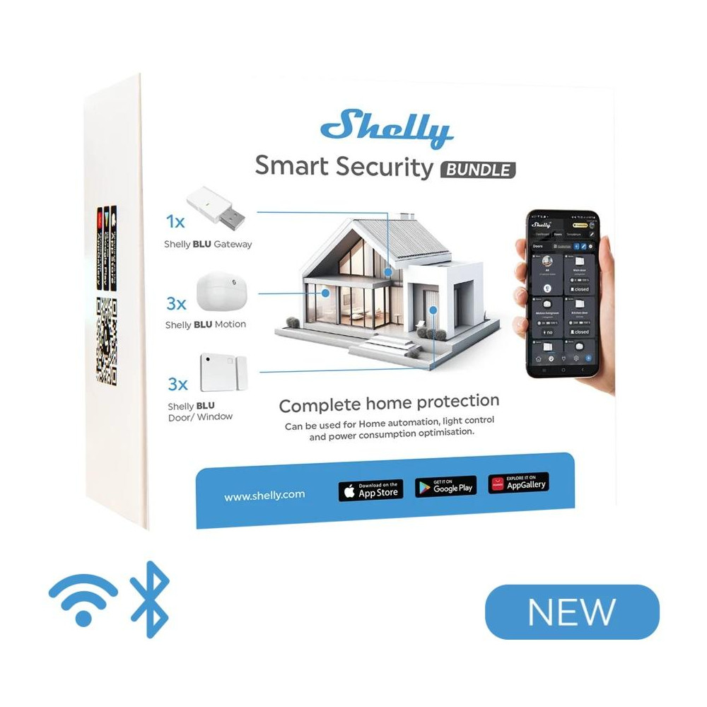 Shelly Smart Blu Bundle 1 - Kit Sensori Bluetooth + Hub