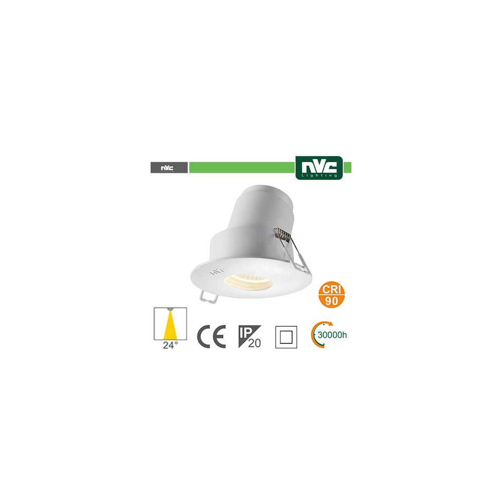 Faro direzionabile LED IP20 9W 3000K 700LM 24º FORO:95mm