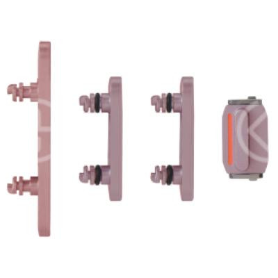 Set pulsanti laterali per iPhone 15/15 Plus rosa 