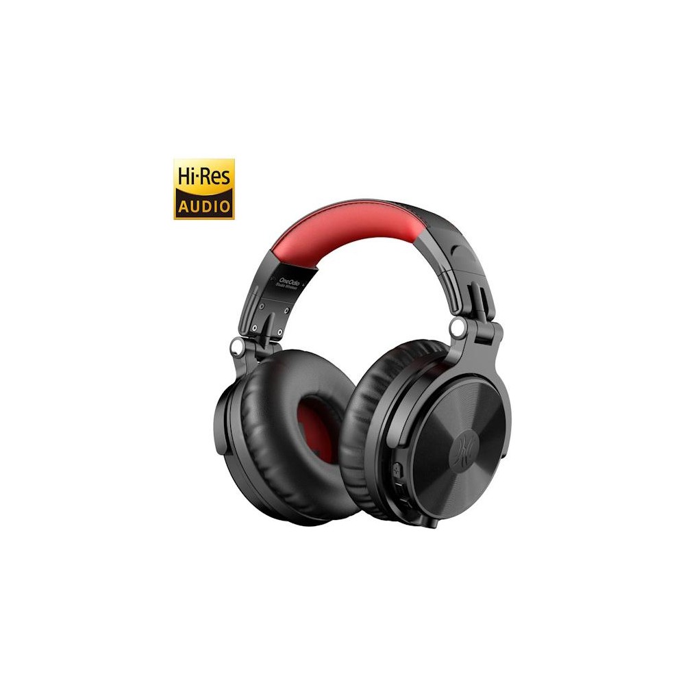 OneOdio Studio Wireless C Hi-Res Cuffie DJ Bluetooth 5.0 Red/Black