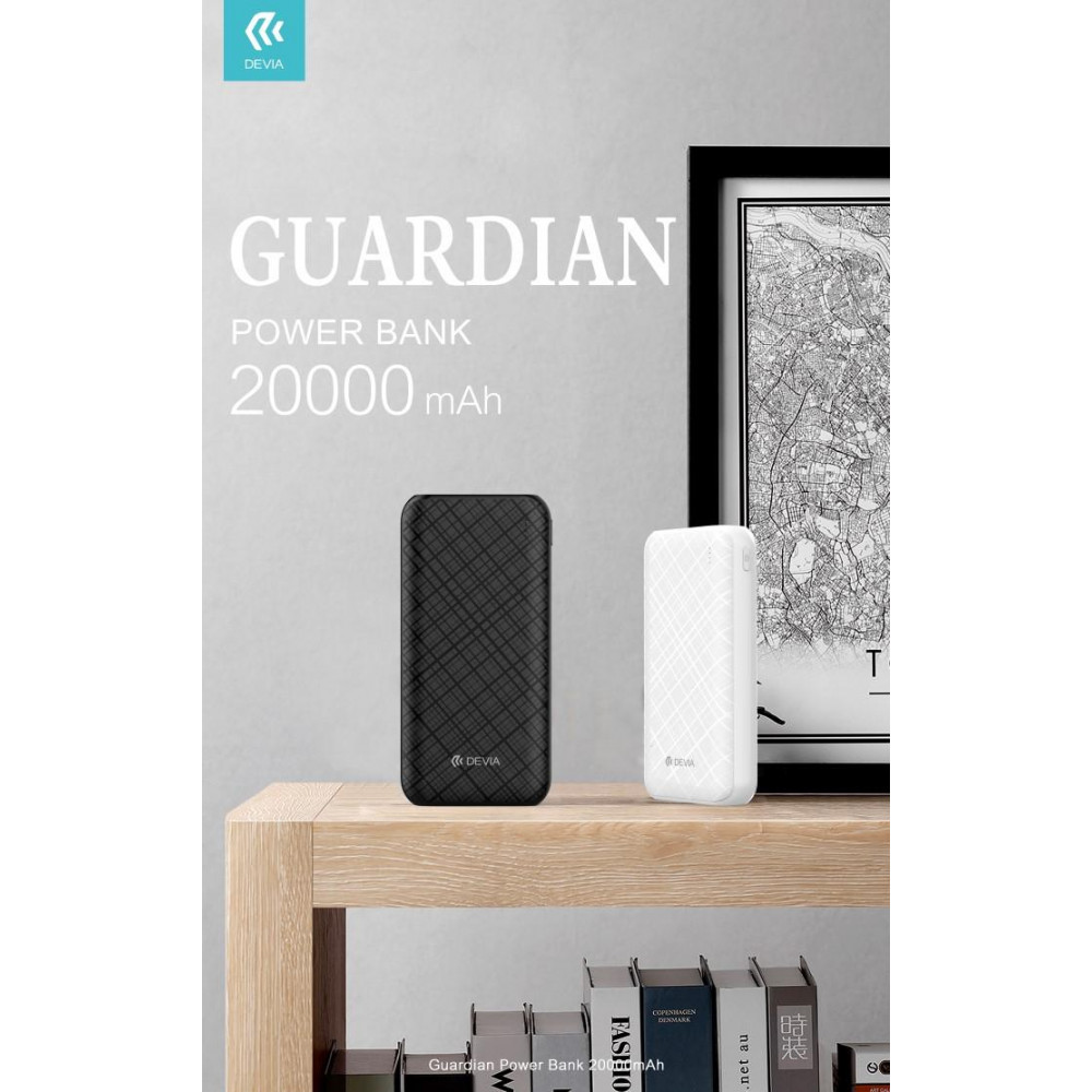 Power Bank Guardian 20.000 mAh 2 Uscite 5 volt 2.1A. Bianco