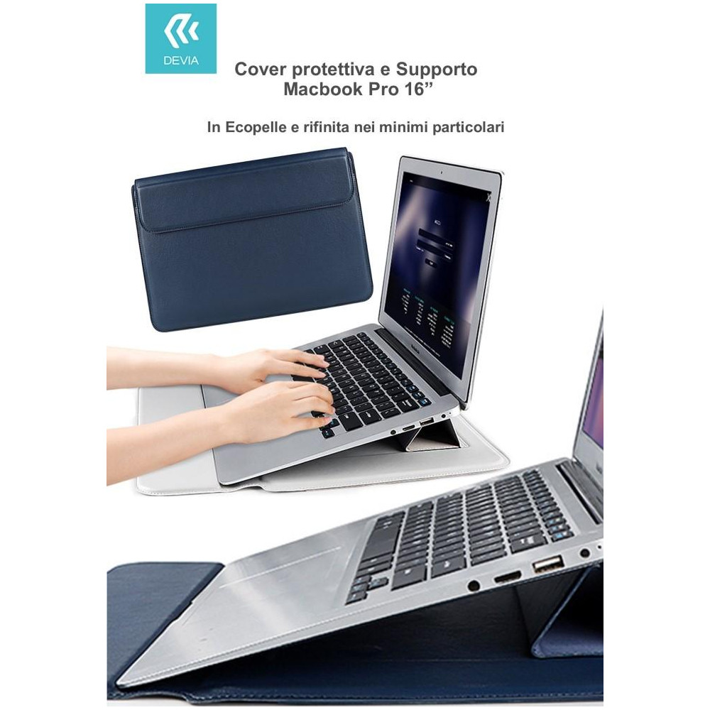 Cover protettiva per Macbook Pro 16'' con Supporto Blu