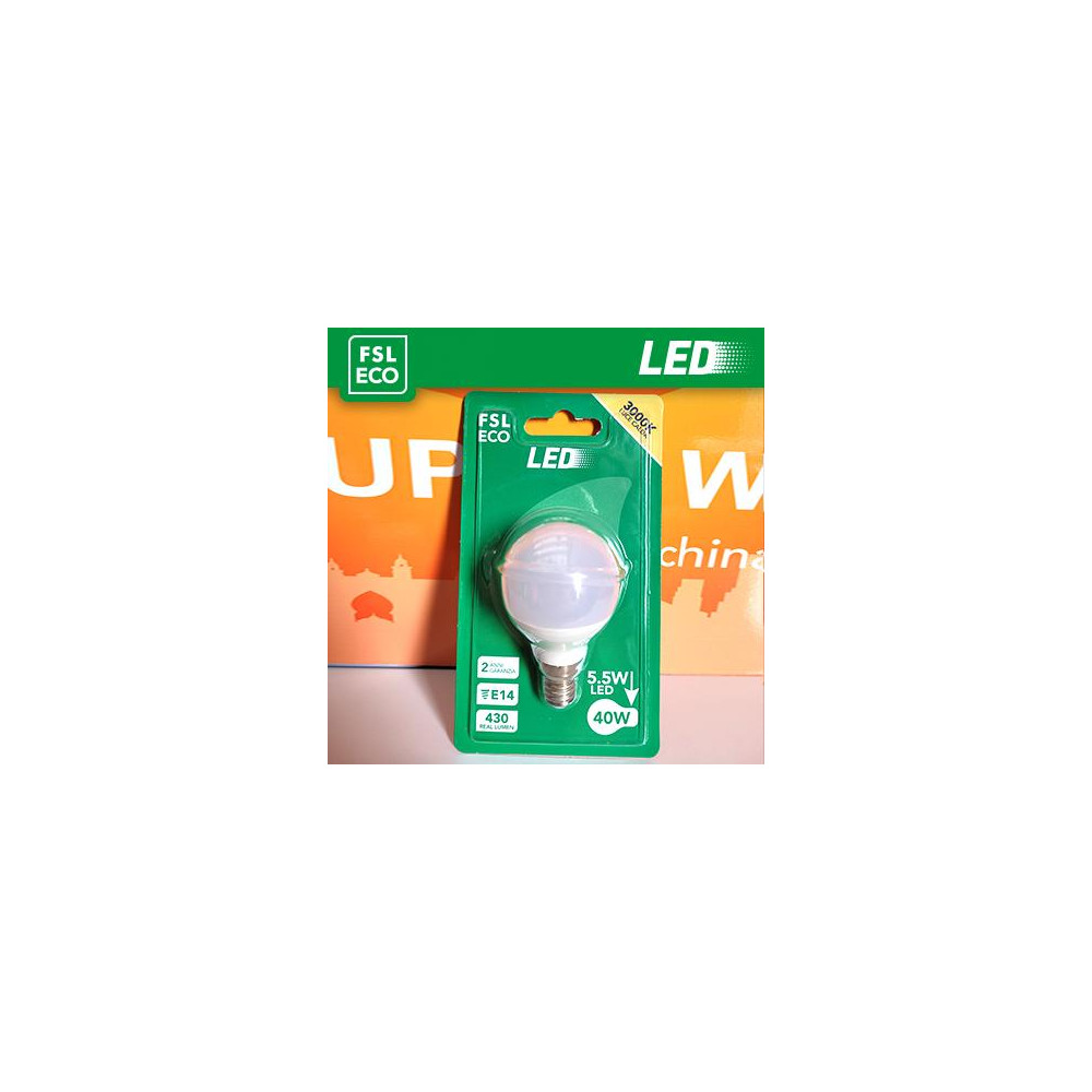 Lampada Sfera BLISTER - 5,5W 3000K E14 