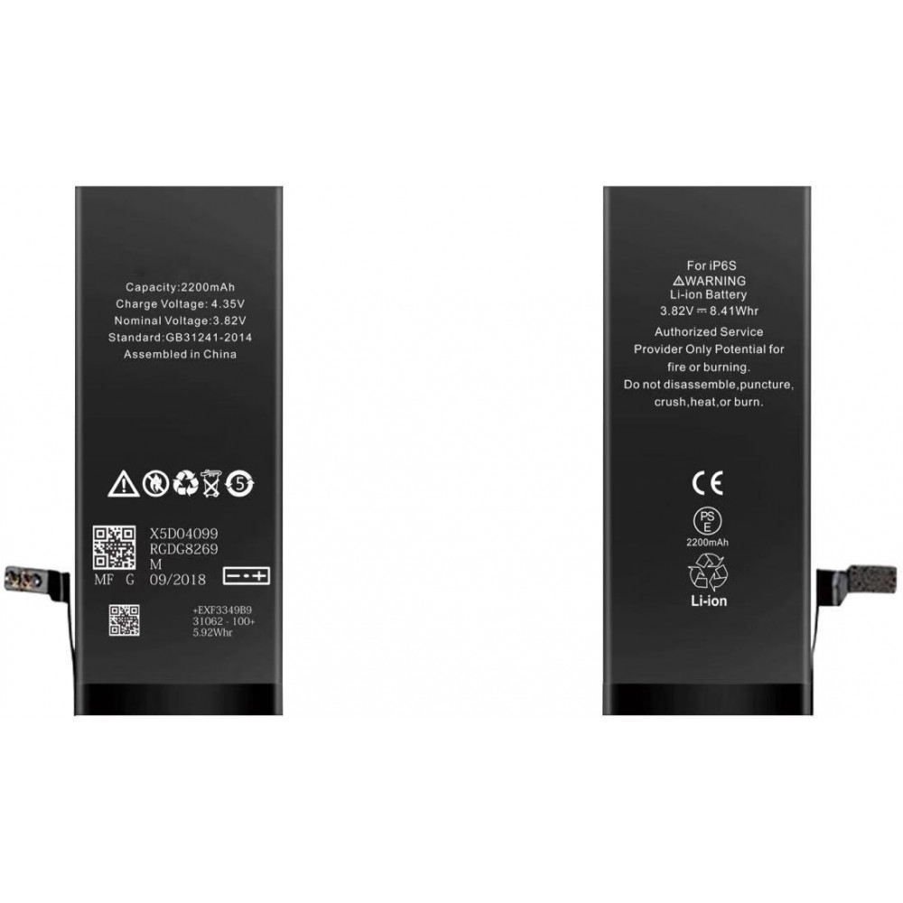 Batteria per iPhone 6S, 2200mAh, High Capacity