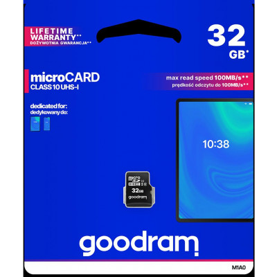 Micro SD card GoodRAM 32GB class 10 UHS I