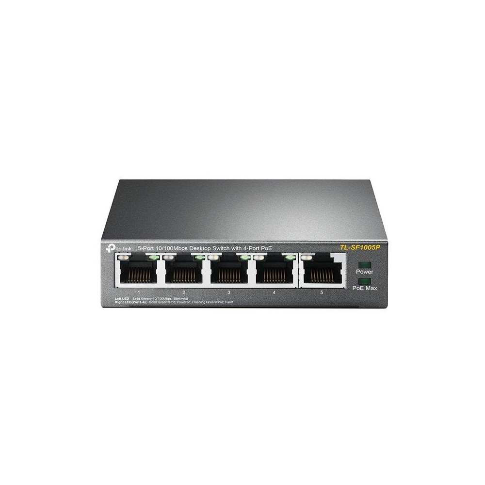 Switch desktop 5 porte 10/100Mbps 4 PoE TP Link TL-SF1005P