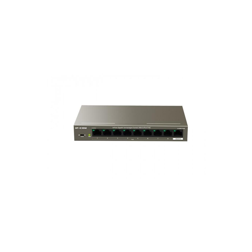 Switch 9 porte Gbit con 8 porte PoE+ IP-COM IC-G1109P-8-102W