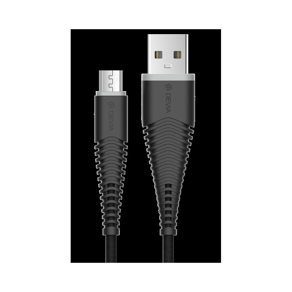 Cavo Fish Devia Android m-Usb 1.5mt Alta Resistenza Nero