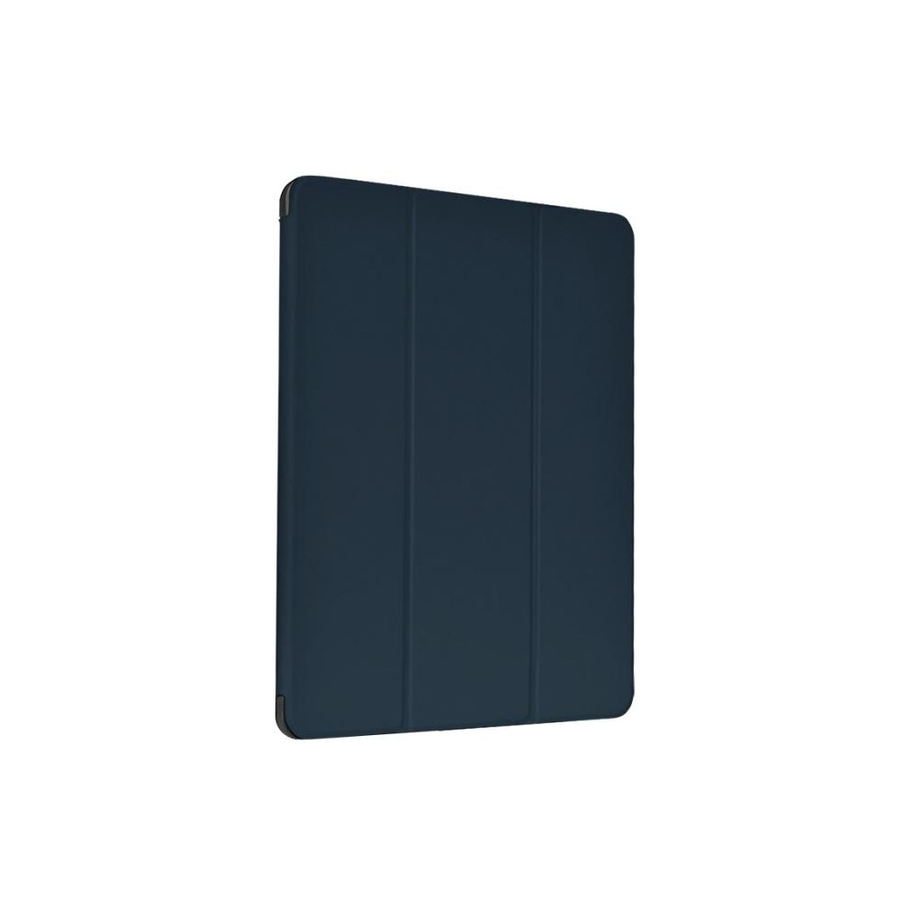 Cover iPad Pro 12.9 2021 in pelle con supporto pencil Blu