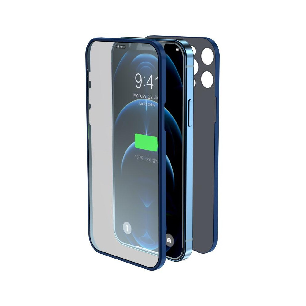 Cover & Vetro Totale protezione per iPhone 12 Pro Max Blu