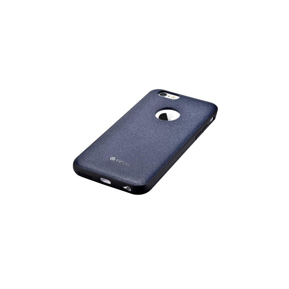 Cover in Vera Pelle iPhone 6/6S Plus Con Vista Logo RoyalBlu