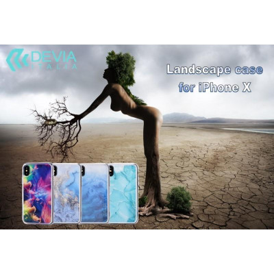 Cover Landscape serigrafata per iPhone X Verde