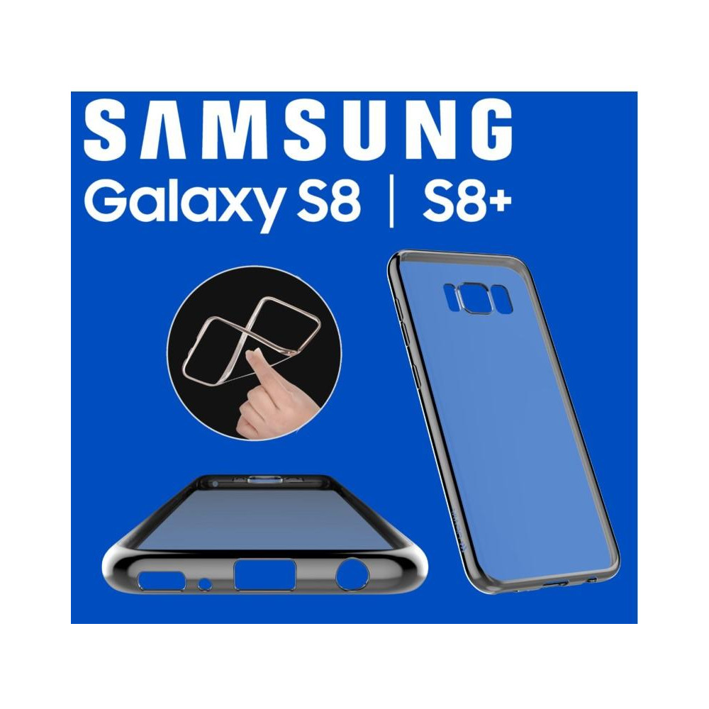 Cover Glitter Soft per Samsung S8 Gun Black