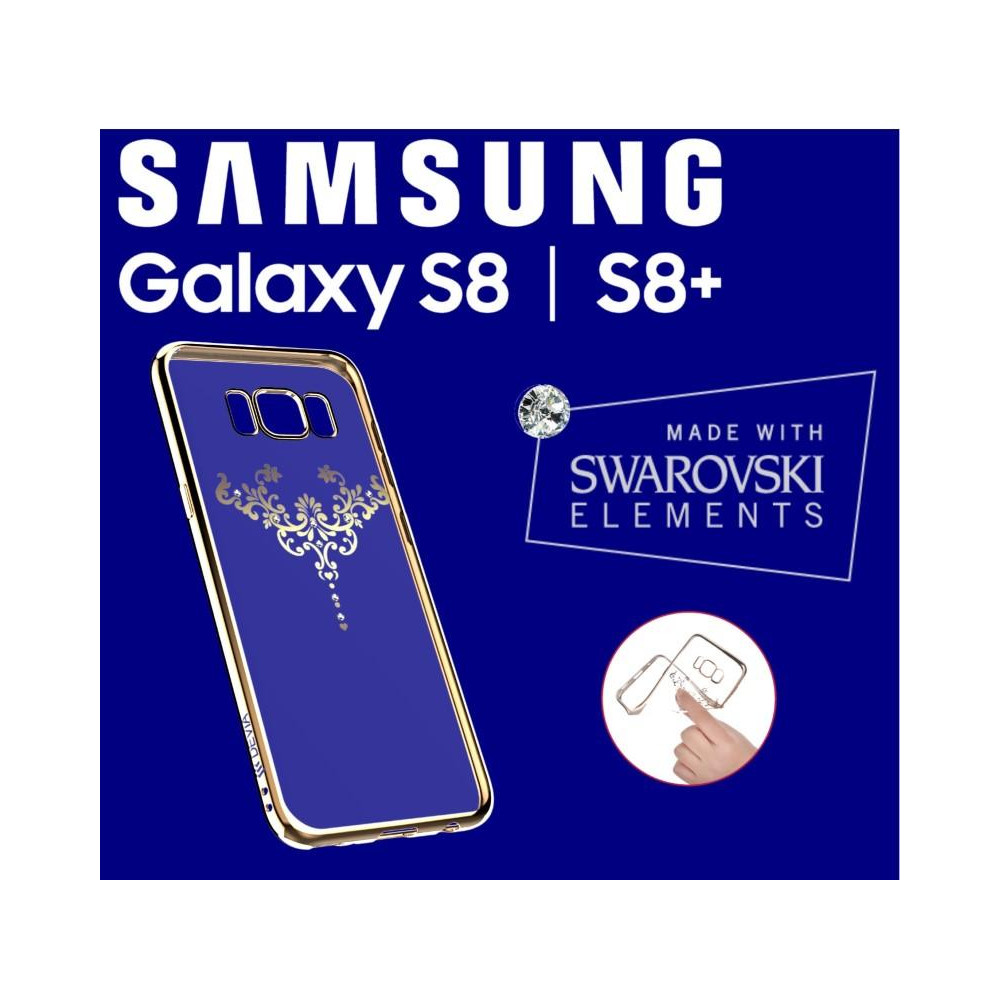 Cover Swarovski Crystal Iris soft per Samsung S8 Plus Gold