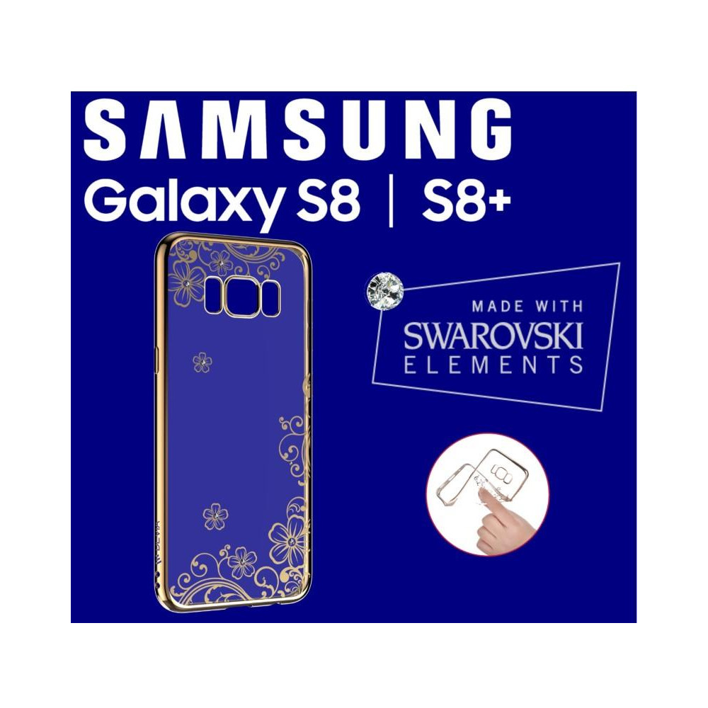 Cover Swarovski Crystal Joy soft per Samsung S8 Gold