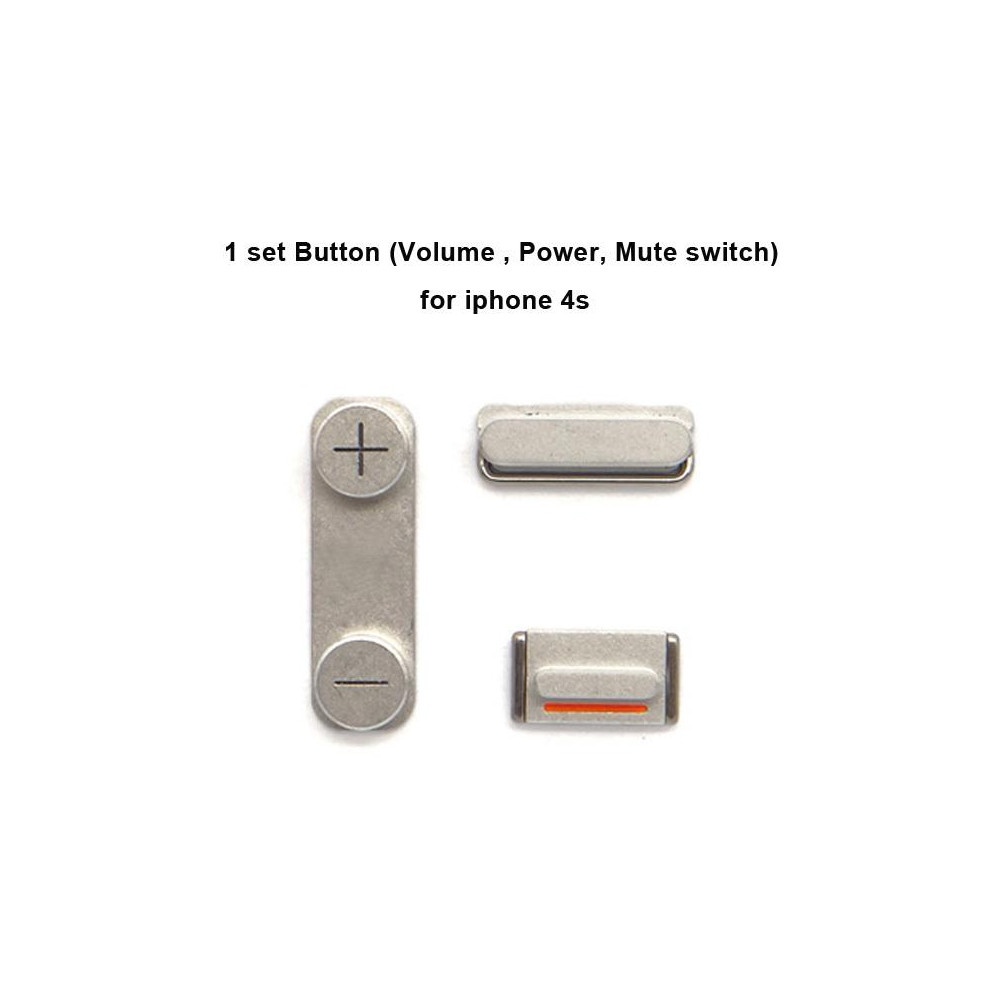 Set Pulsanti On/Off + Mute + Volume per Iphone 4-4S