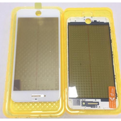 Vetro con Frame OCA e Polarizzata iPhone 7 Bianco 2 Pezzi