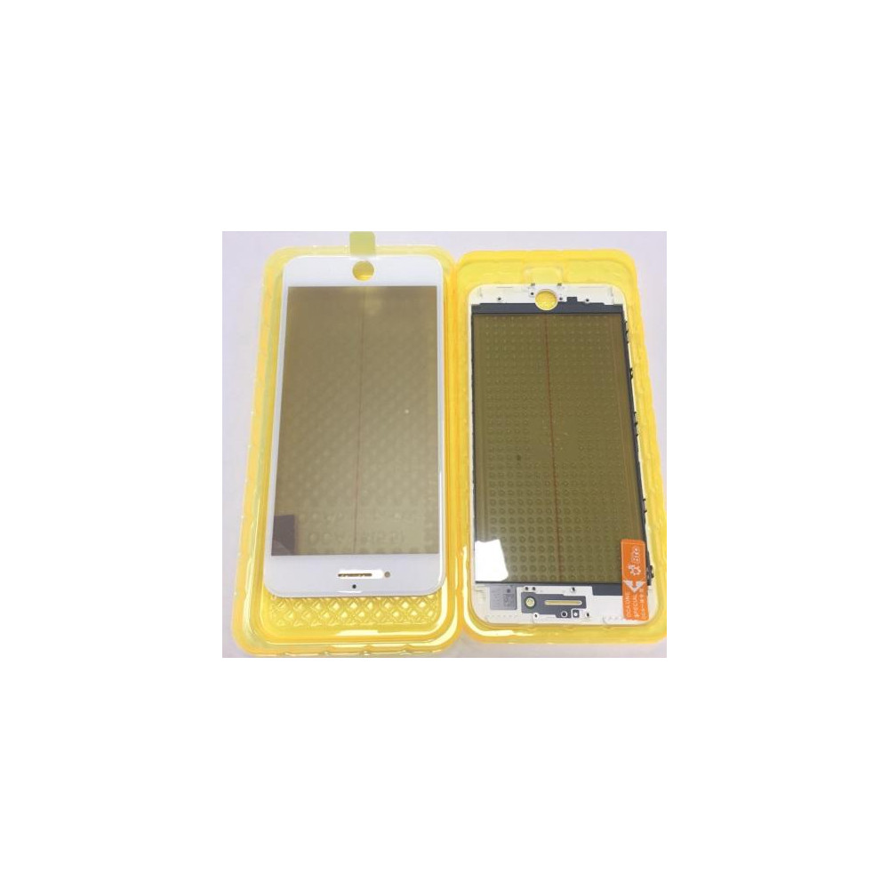 Vetro con Frame OCA e Polarizzata iPhone 7 Bianco 2 Pezzi