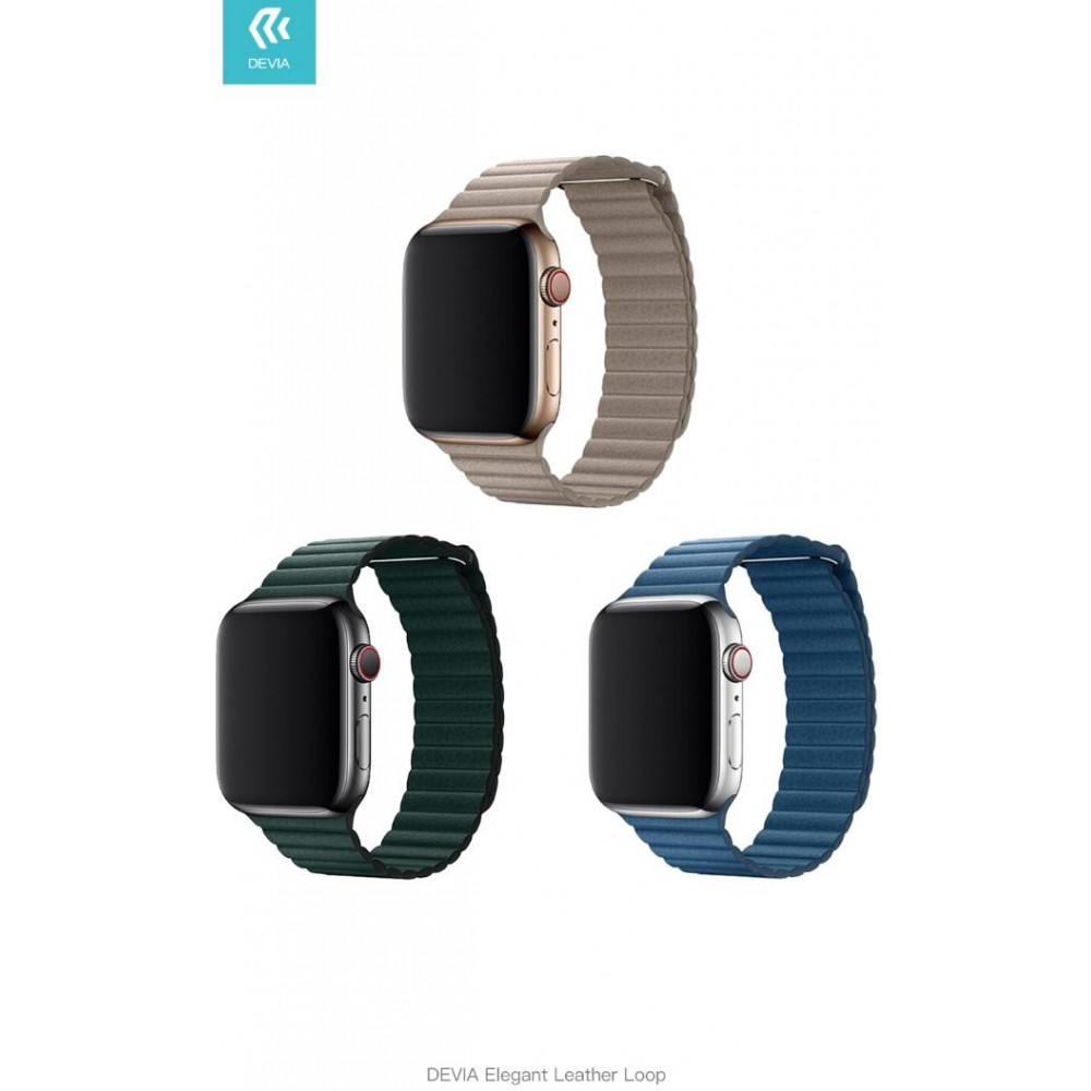 Cinturino Apple Watch 4 serie 40mm Elegant Leather Cape Blue