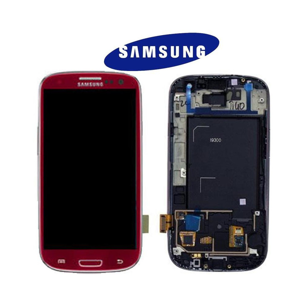 LCD + TOUCH SCREEN ORIGINALE (SVC/RW) PER I9300 ROSSO 13630C