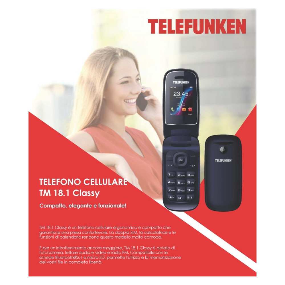 Telefono Cellulare TM 18.1 CLASSY Telefunken Dark Blu