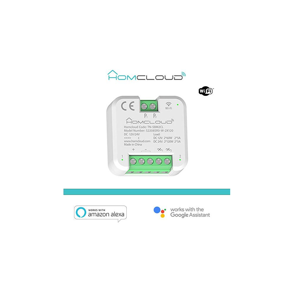 Modulo Pulsante Relè Wi-Fi 12/24V 2CH